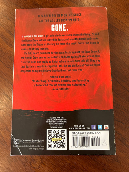 Lies: a gone novel. Michael Grant. 2010.