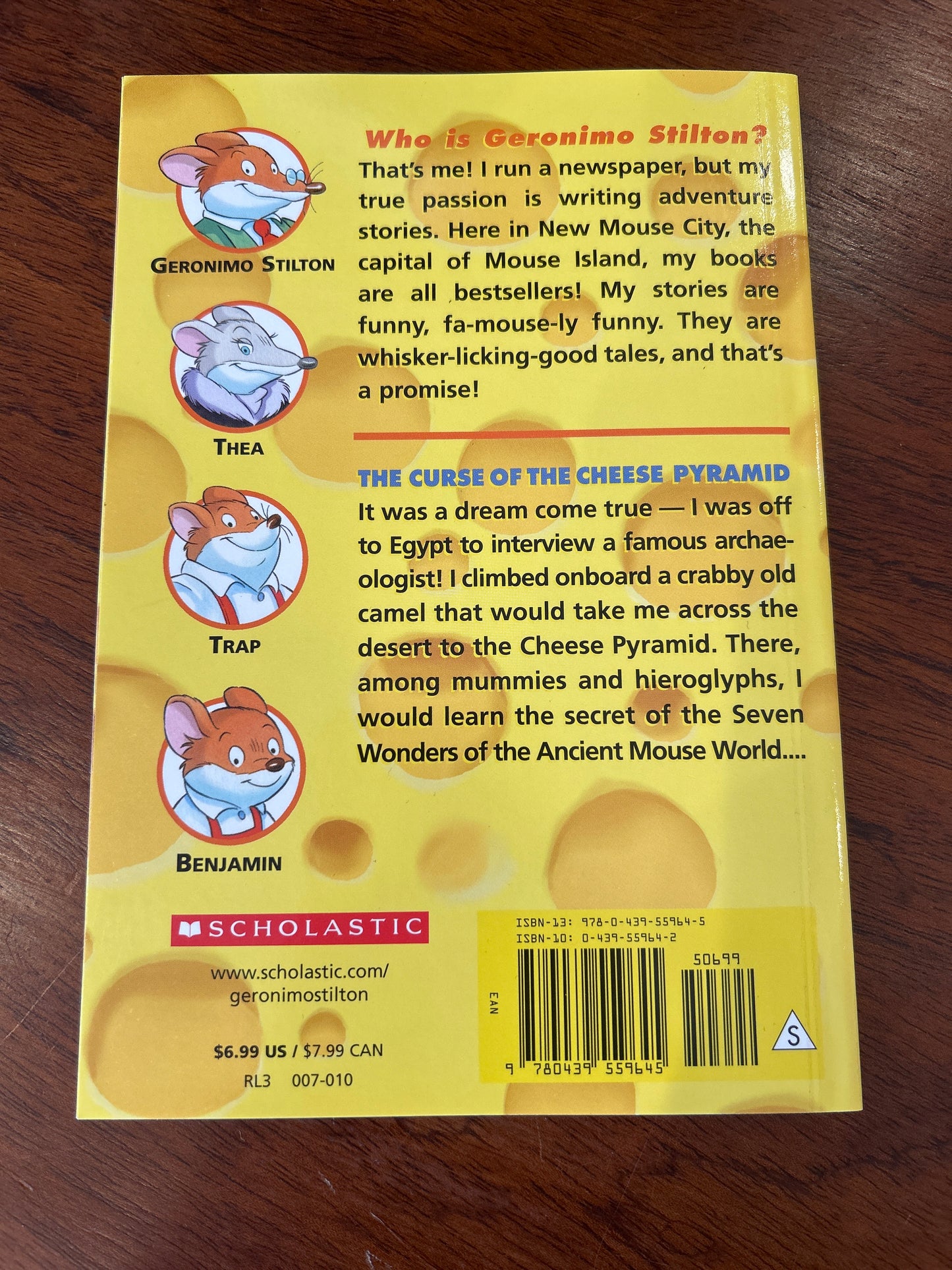 Curse of the cheese pyramid. Geronimo Stilton. 2004.