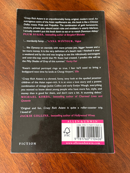 Crazy rich Asians. Kevin Kwan. 2014.