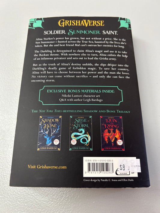 Siege and storm. Leigh Bardugo. 2018.