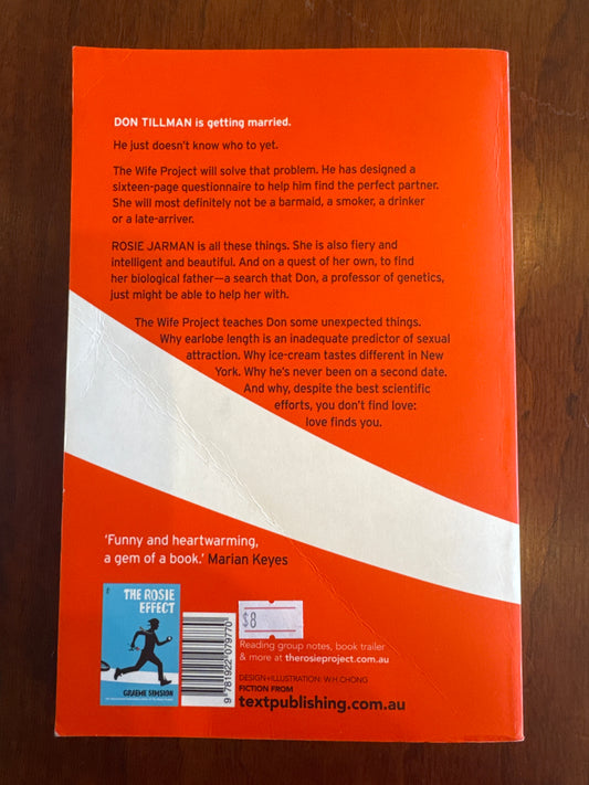 Rosie project. Graeme Simsion. 2014.