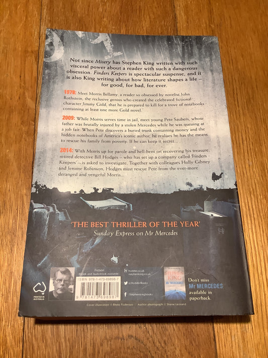 Finders keepers. Stephen King. 2015.