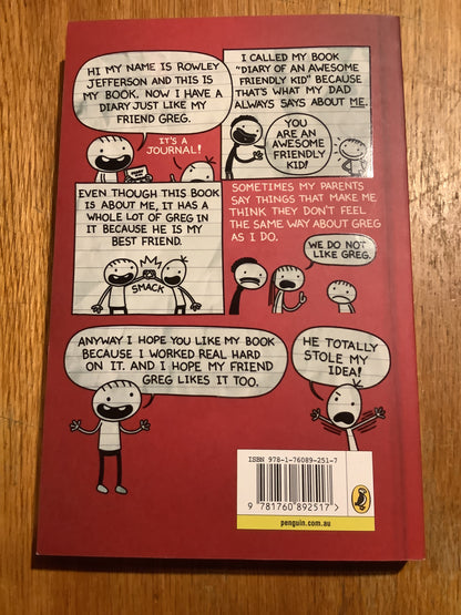 Diary of an awesome friendly kid: Rowley Jefferson’s journal. Jeff Kinney. 2019.