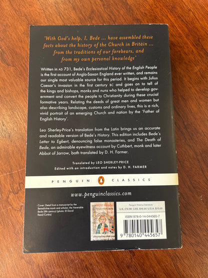 Ecclesiastical history of the English people. Bede. 1990.