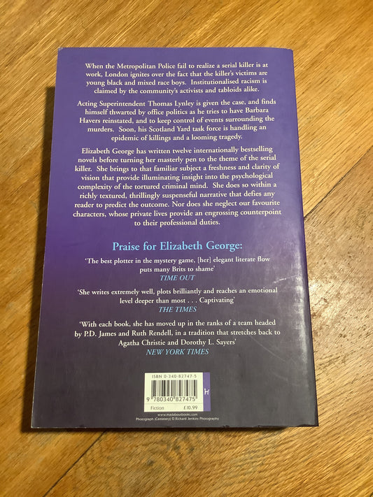 With no one as witness. Elizabeth George. 2005.