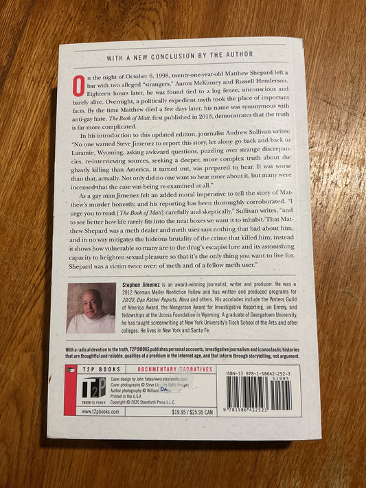 Book of Matt: the real story of the murder of Matthew Shepard. Stephen Jimenez. 2020.