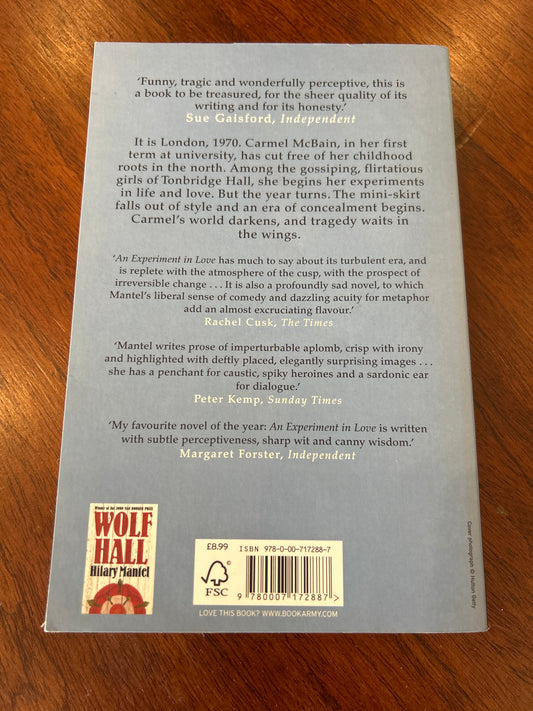 An experiment in love. Hilary Mantel. 2010.