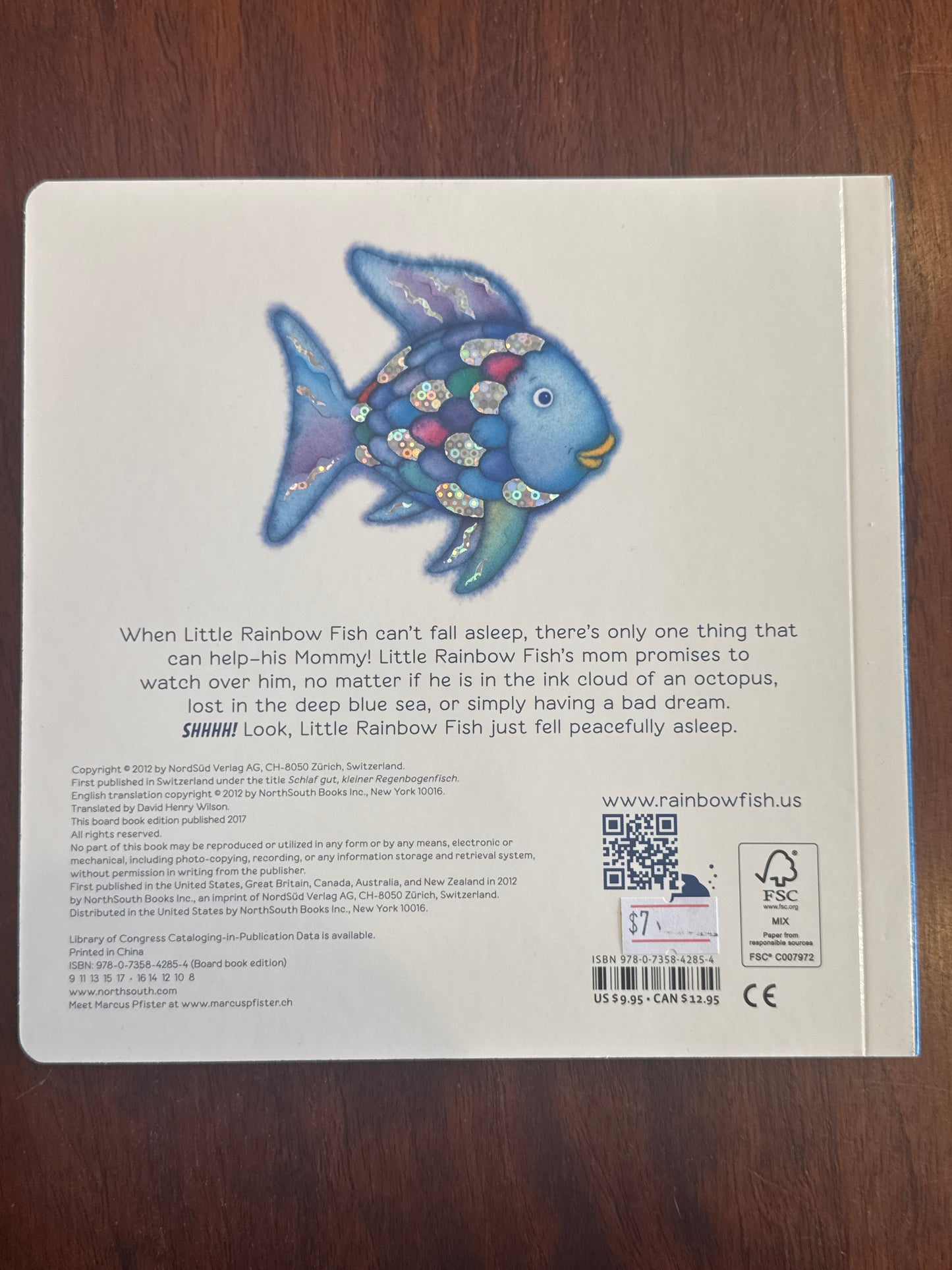 Good Night, Little Rainbow Fish. Marchs Pfister. 2012.