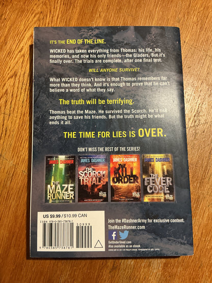 Death cure. James Dashner. 2011.