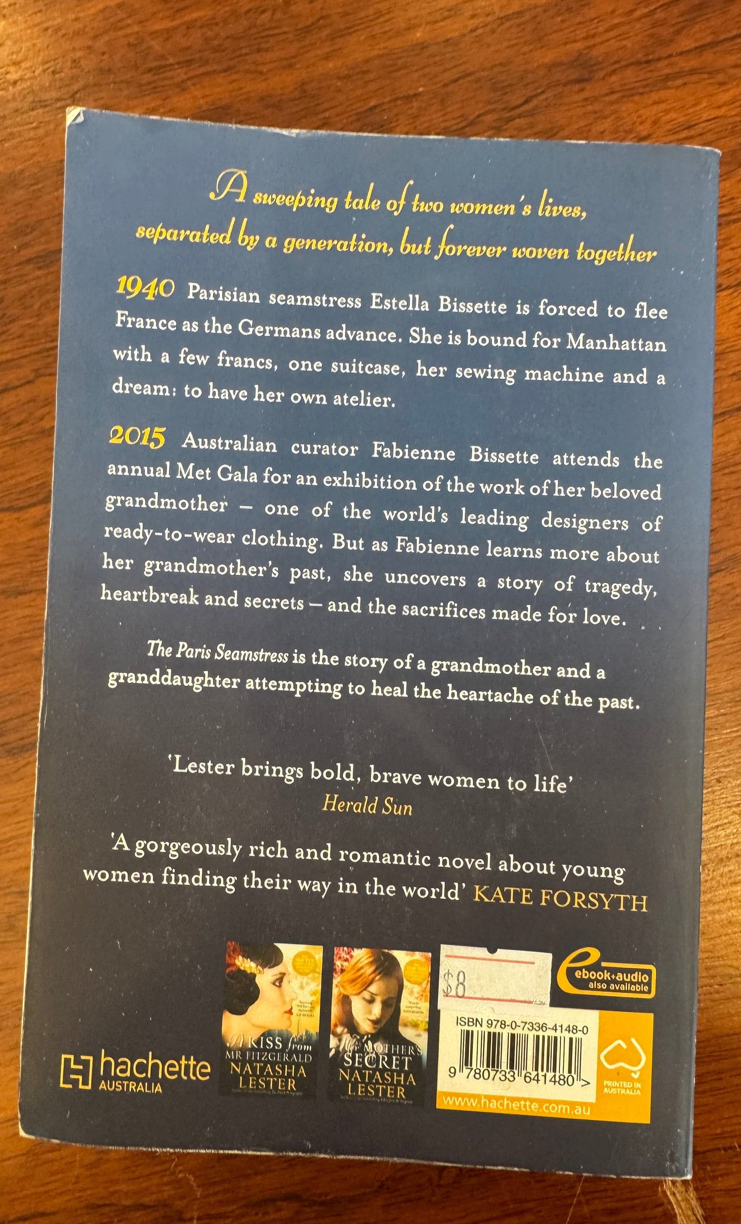 Paris seamstress. Natasha Lester.