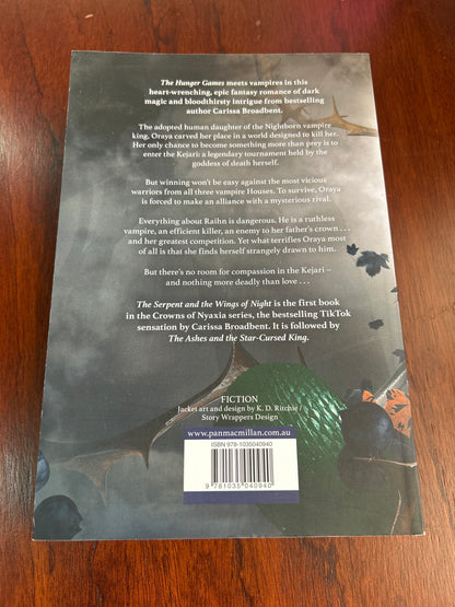 Serpent and the wings of night. Carissa Broadbent. 2023.