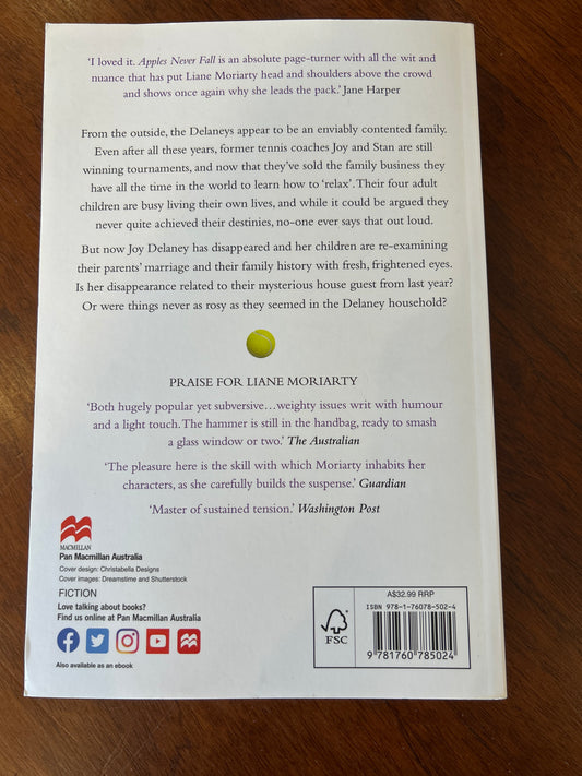 Apples never fall. Liane Moriarty. 2021.