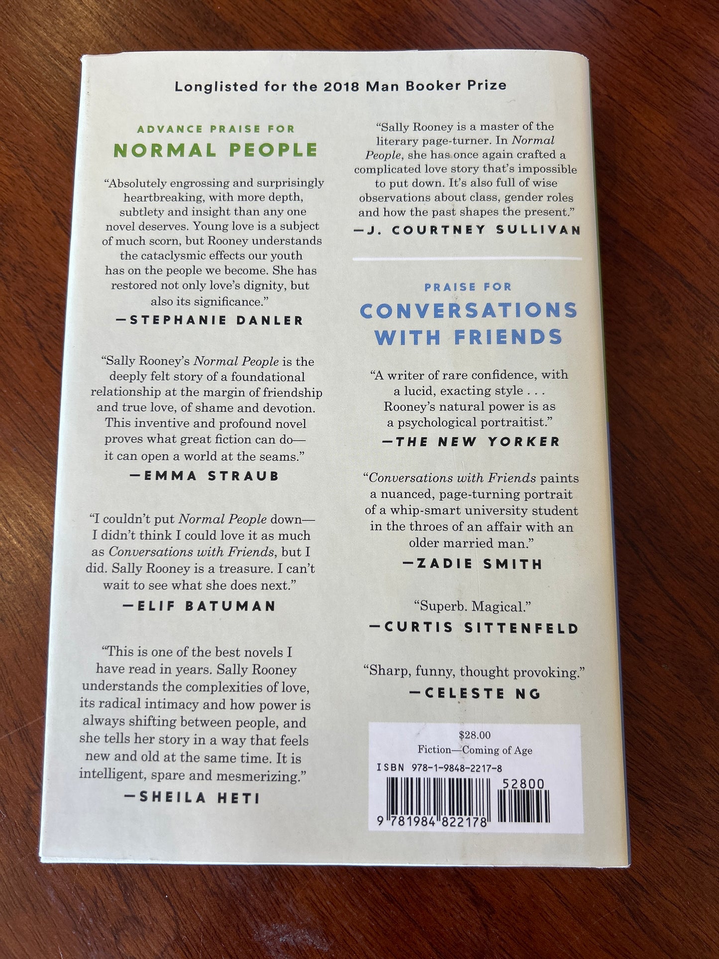 Normal people. Sally Rooney. 2019.