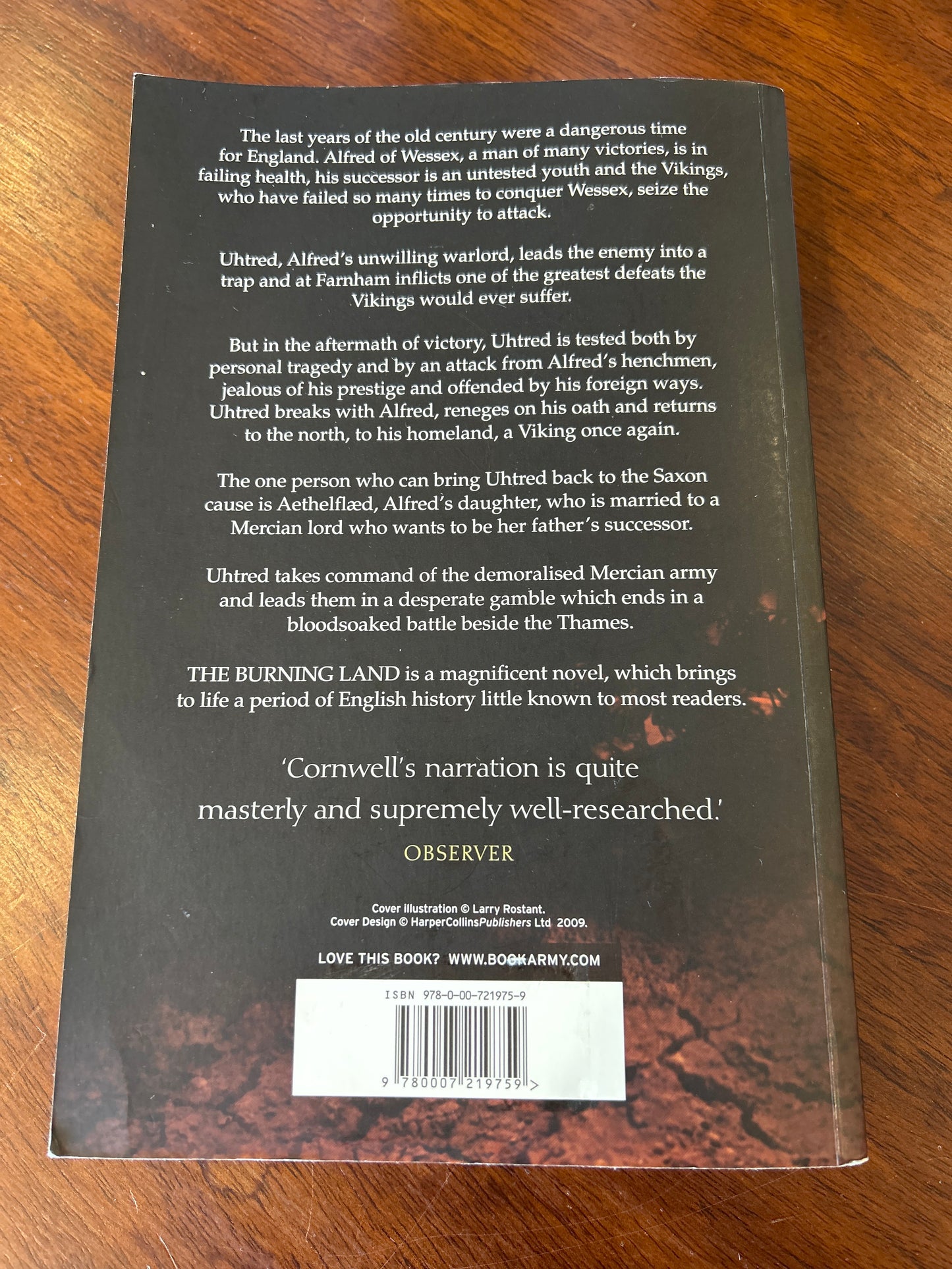 Burning land. Bernard Cornwell. 2009.