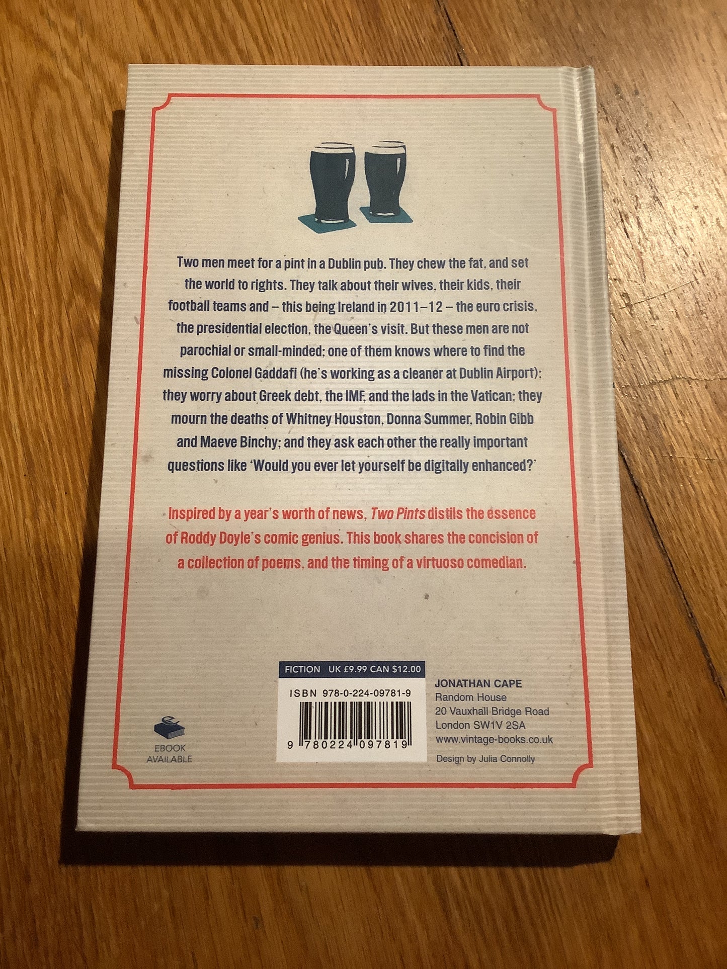 Two pints. Roddy Doyle. 2012.