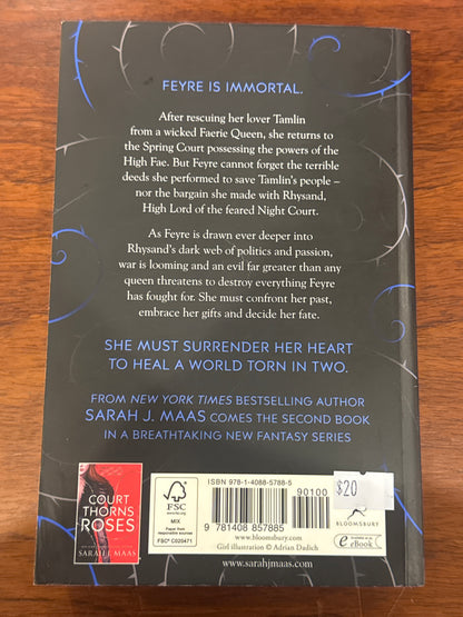 Court of mist and fury. Sarah Maas. 2016.