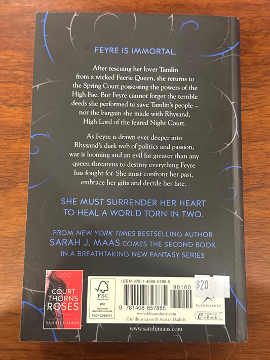 Court of mist and fury. Sarah Maas. 2016.