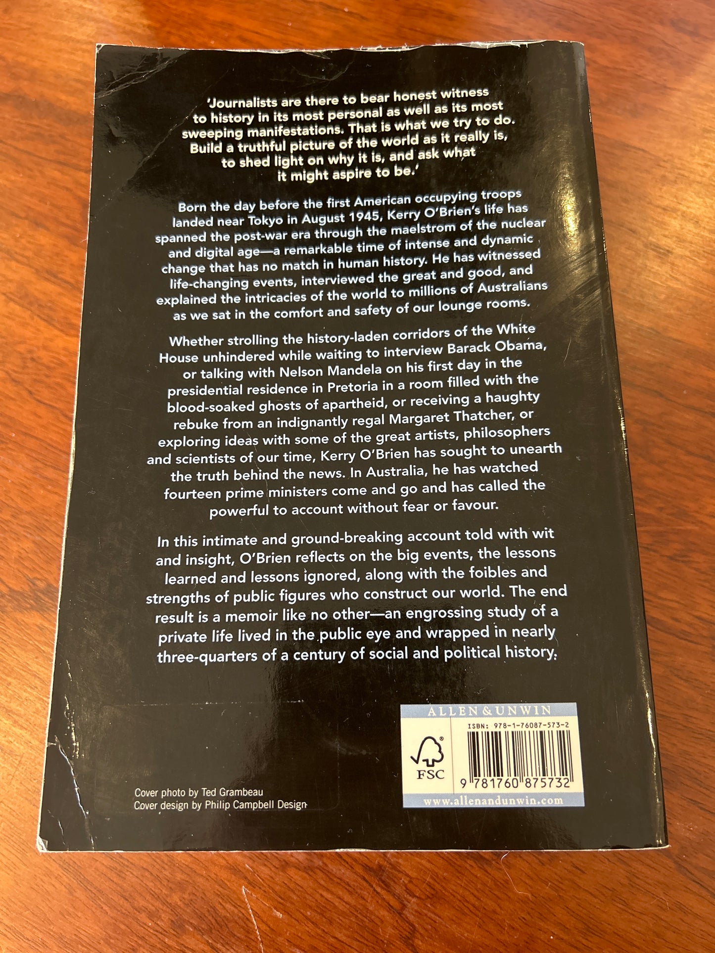 Kerry O’Brien: a memoir. Kerry O’Brien. 2018.