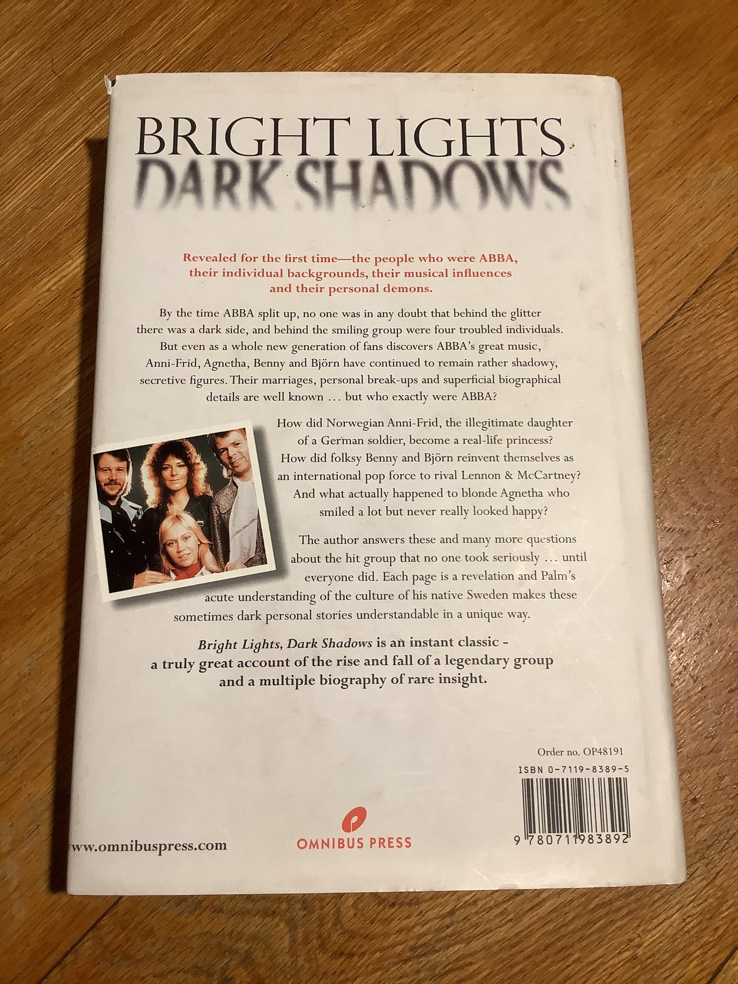 Bright lights, dark shadows: the real story of ABBA. Carl Magnus Palm. 2001.