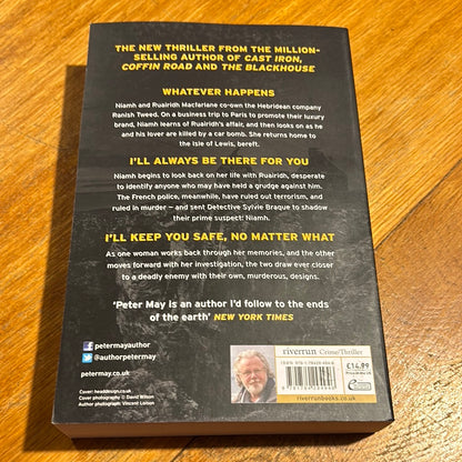 I’ll keep you safe. Peter May. 2018.