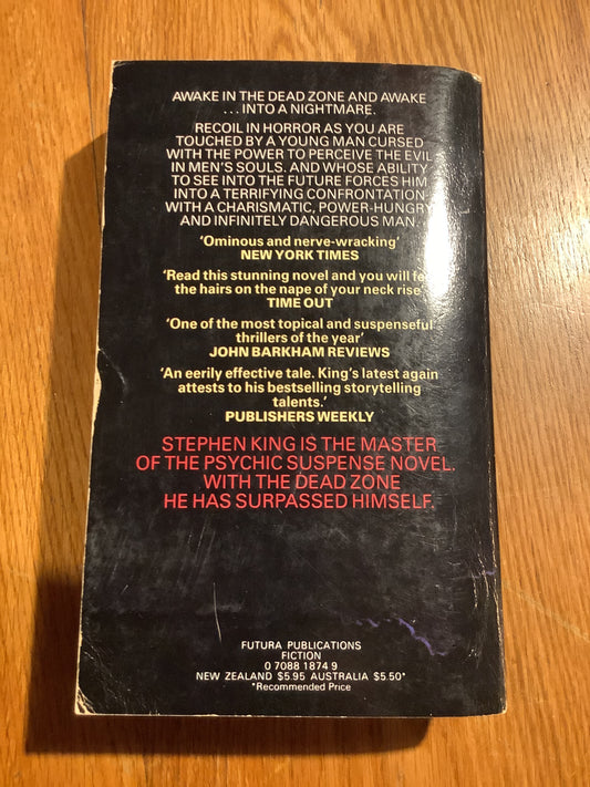 Dead zone. Stephen King. 1980.
