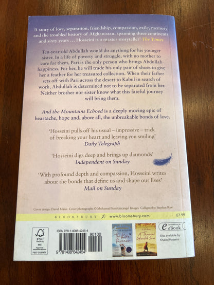 And the mountains echoed. Khaled Hosseini. 2014.