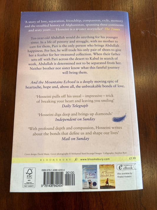 And the mountains echoed. Khaled Hosseini. 2014.