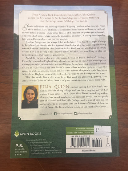 Bridgerton: the duke & I. Julia Quinn. 2019.