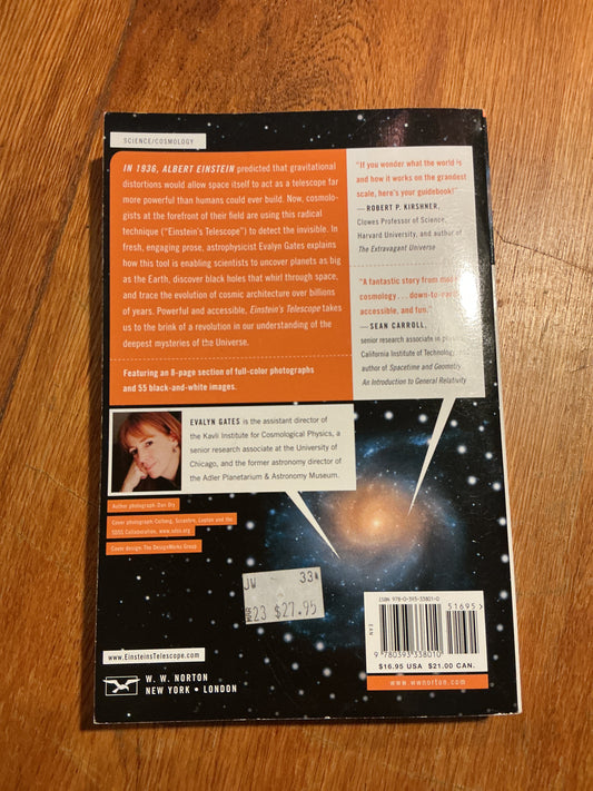 Einstein’s telescope: the hunt for dark matter and dark energy in the universe. Evelyn Gates. 2010.