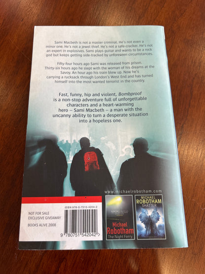 Bombproof. Michael Robotham. 2008.