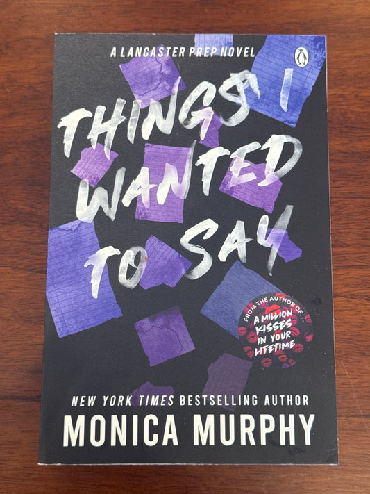 Things I wanted to say. Monica Murphy. 2023.