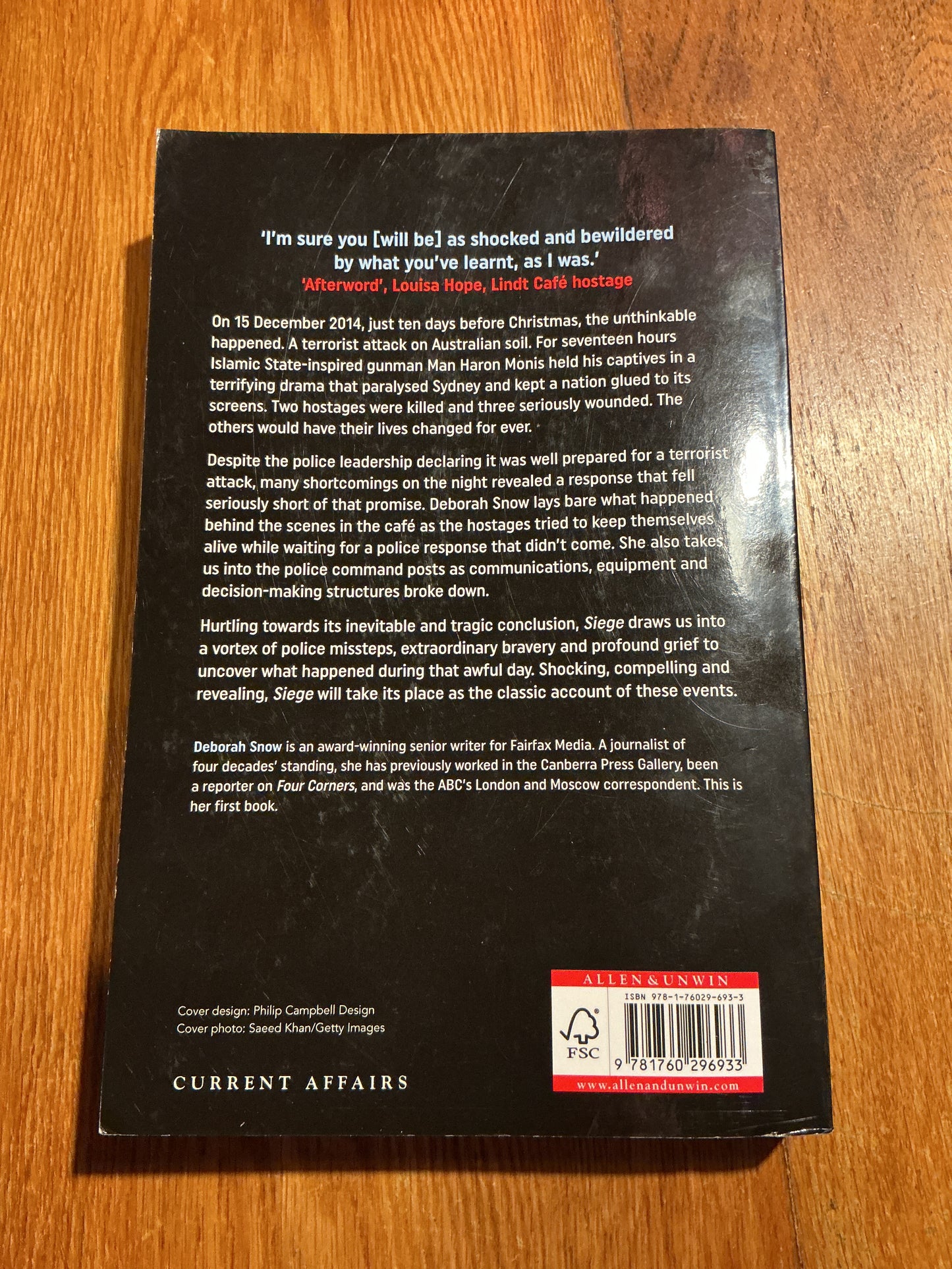 Inside the Lindt Cafe siege. Deborah Snow. 2018.