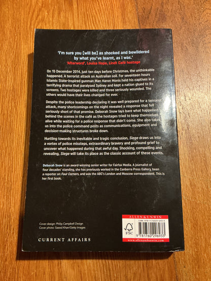 Inside the Lindt Cafe siege. Deborah Snow. 2018.