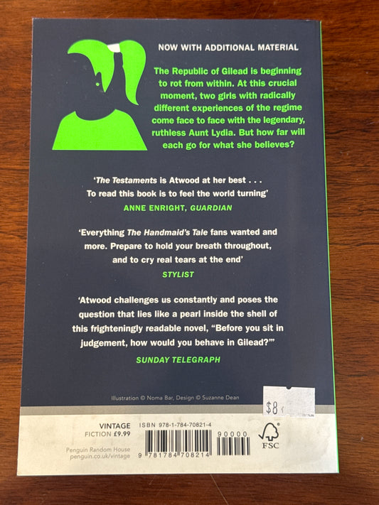 Testaments. Margaret Atwood. 2020.