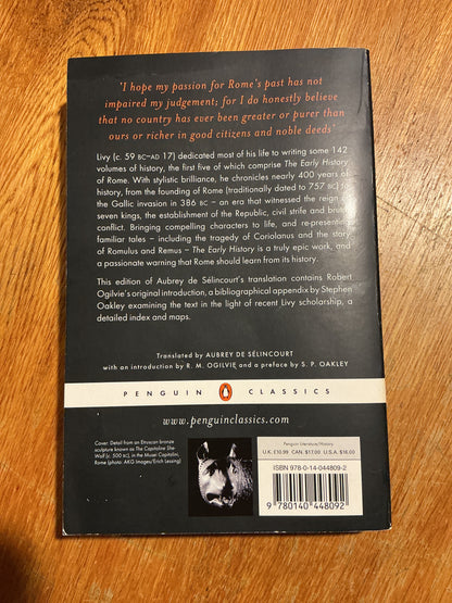 Early history of Rome. Livy. 2003.