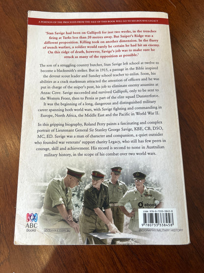Anzac Sniper. Roland Perry. 2018.