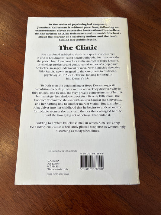 Clinic. Jonathan Kellerman. 1996.