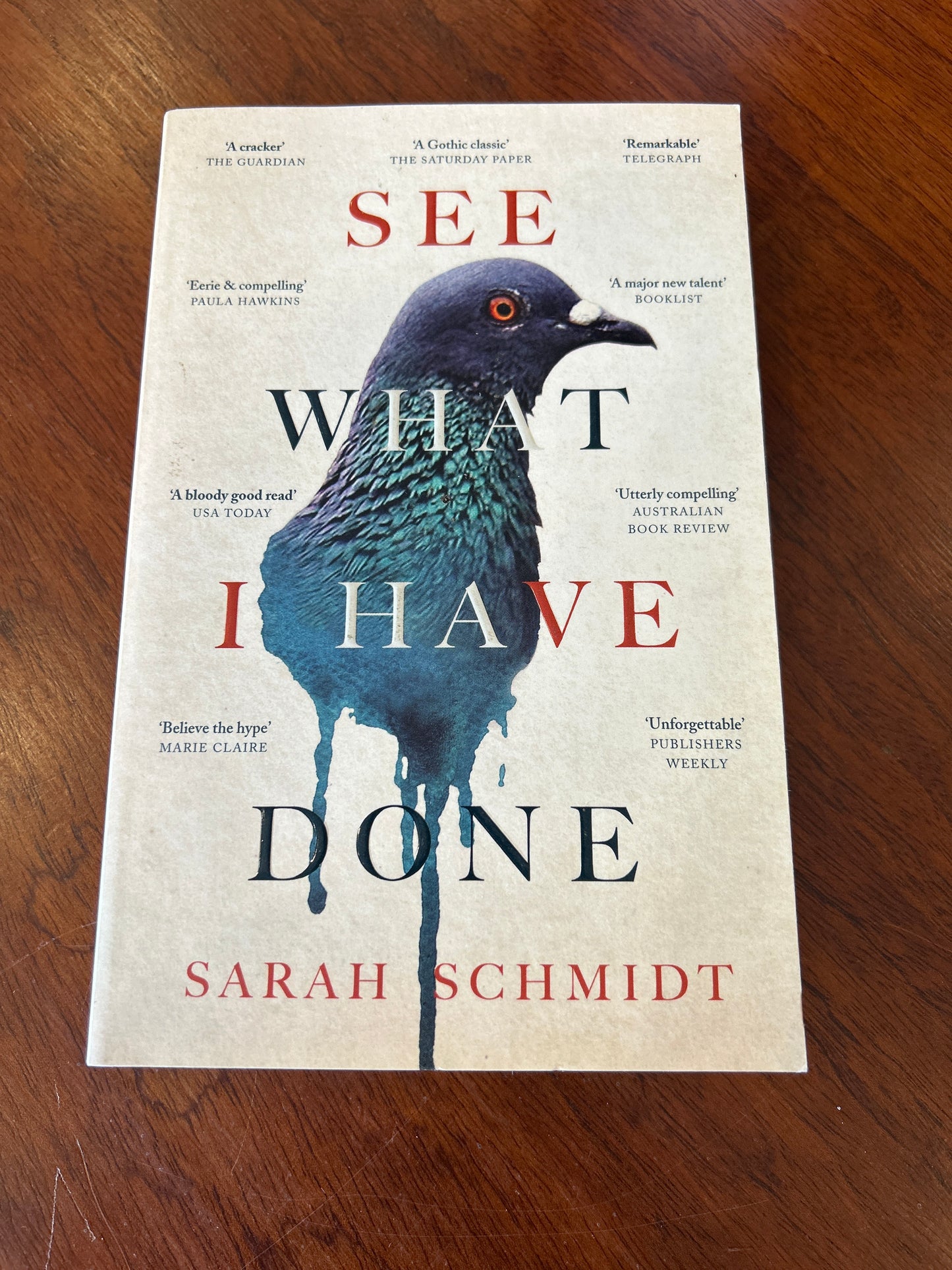 See what I have done. Sarah Schmidt. 2017.