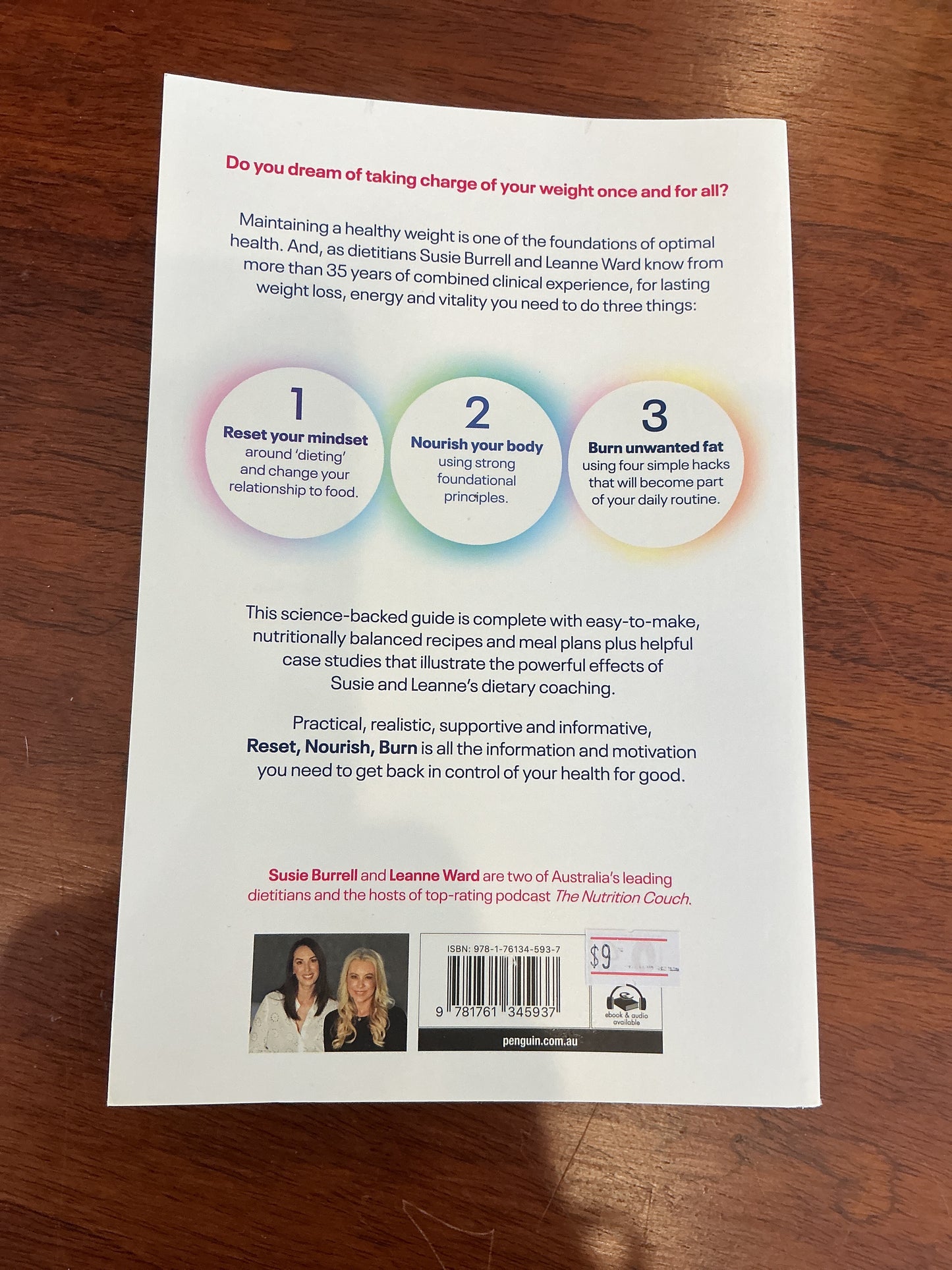 Reset nourish burn the 3 dietitian-backed principles for lasting weight control. Susie Burrell & Leanne Ward. 2024.