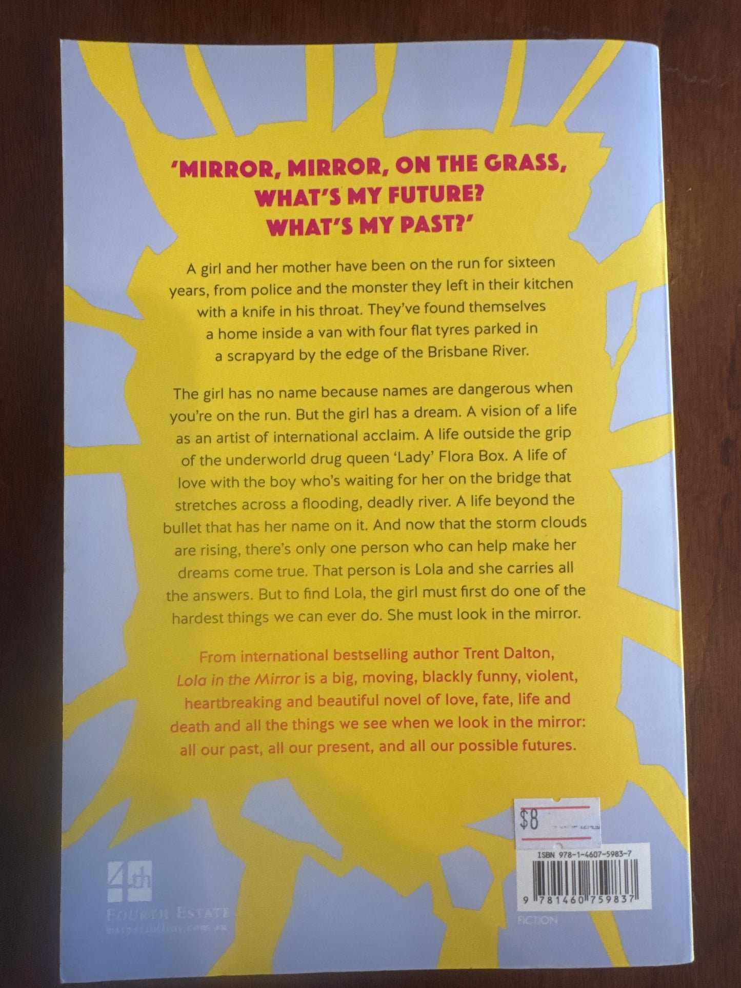 Lola in the mirror. Trent Dalton. 2023.