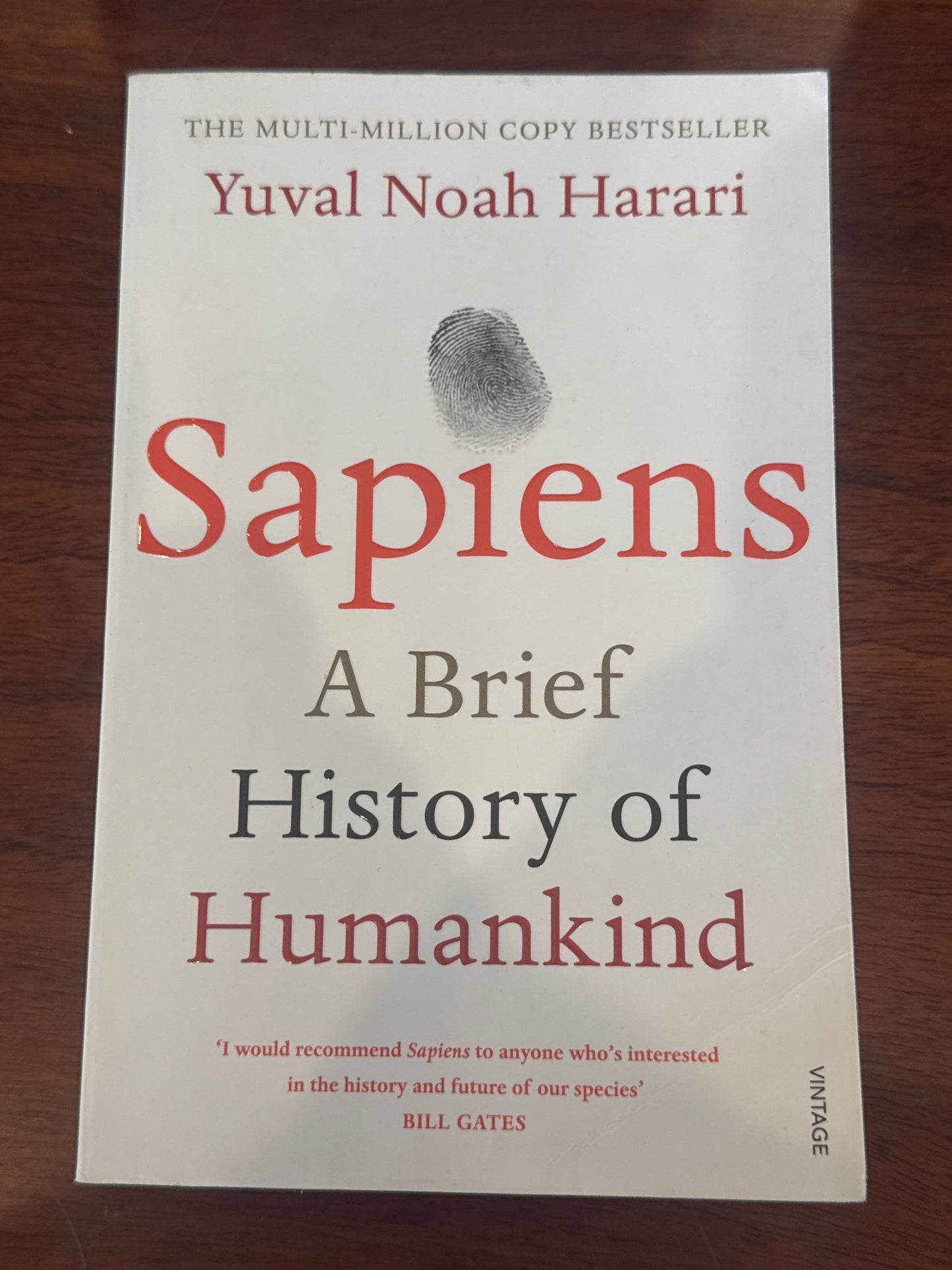 Sapiens: a brief history of humankind. Yuval Noah Harari. 2015.