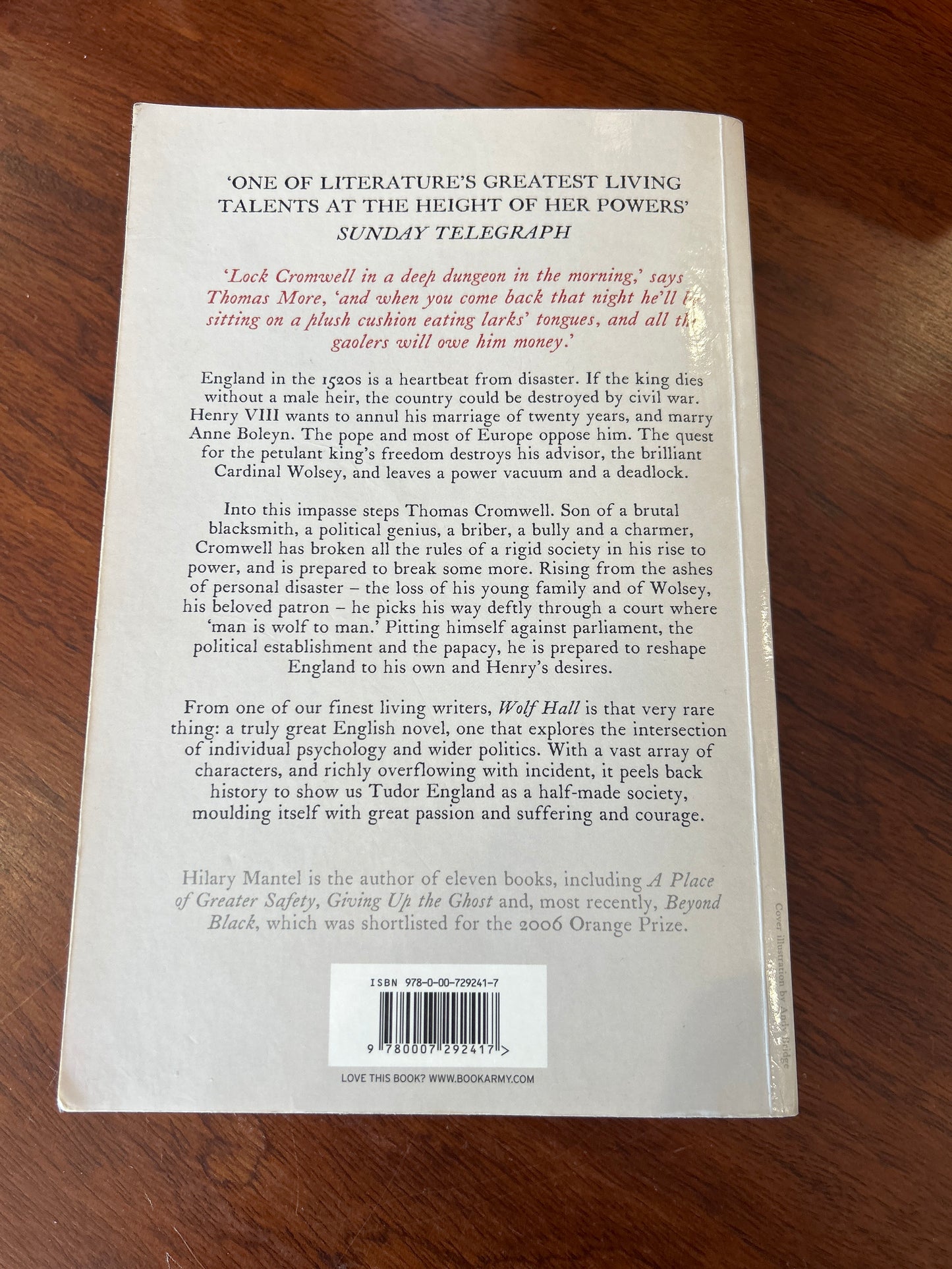 Wolf Hall. Hilary Mantel. 2009.
