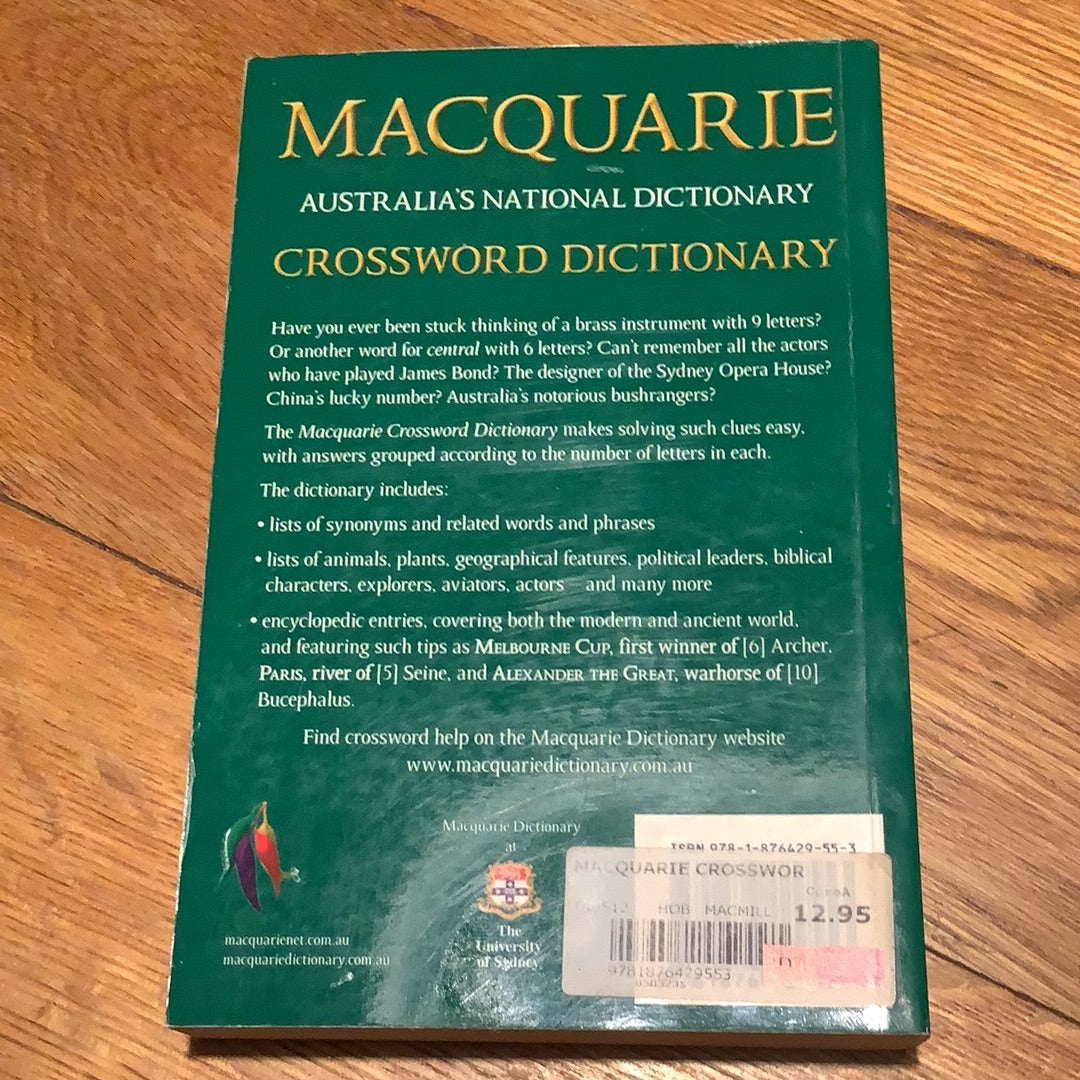 Macquarie crossword dictionary. Susan Butler. 2007.