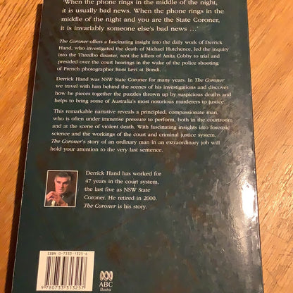 Coroner: investigating sudden death. Derek Hand & Janet Fife-Yeomens. 2004.