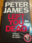 Left you dead. Peter James. 2021.