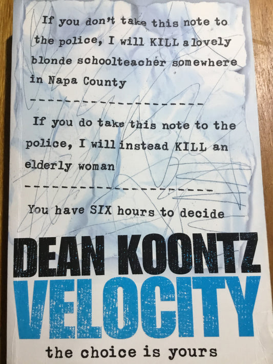Velocity. Dean Koontz.